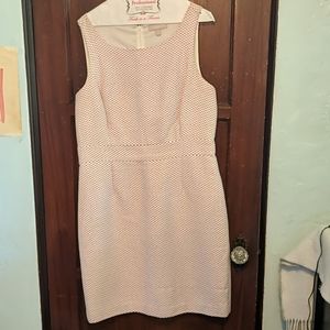 Pink and white squared Banana Republic dress